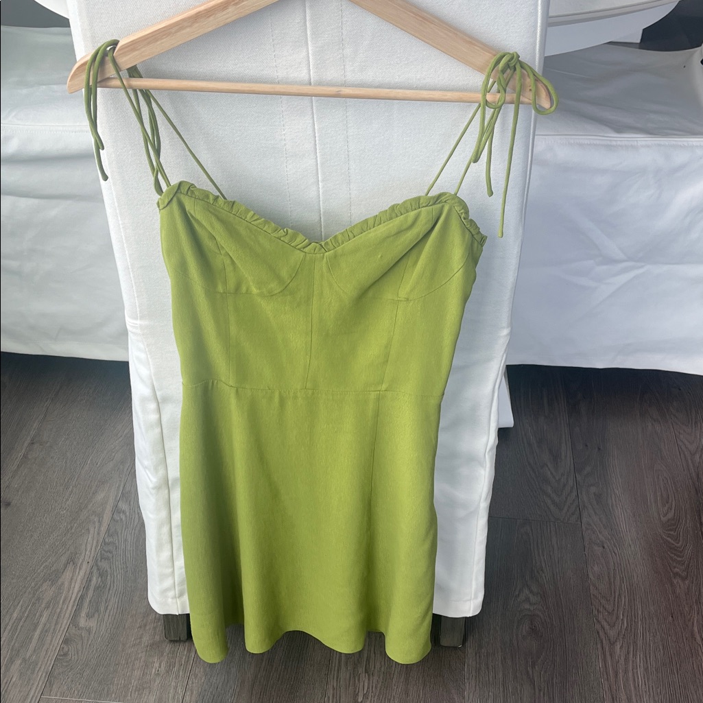 Wilfred Lime Green TieStrap Mini Dress